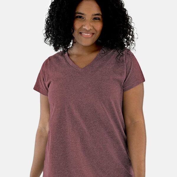 LAT Women's Curvy Collection Fine Jersey V-Neck Tee 3817 Women's Curvy Collection Fine Jersey V-Neck Tee Thumbnail