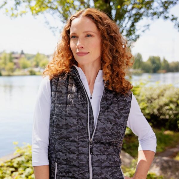 Cutter & Buck Cutter & Buck Rainier PrimaLoft Womens Eco Insulated Full Zip Printed Puffer Vest LCO00054 Cutter & Buck Rainier PrimaLoft Womens Eco Insulated Full Zip Printed Puffer Vest Thumbnail