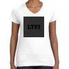 Women's Fine Jersey V-Neck Tee Thumbnail